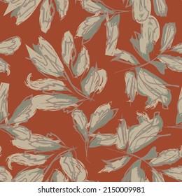 Brush Strokes Tropical Leaf seamless pattern design for fashion textiles, graphics and crafts