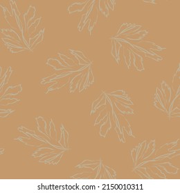 Brush Strokes Tropical Leaf nahtloses Design für Modetextilien, Grafiken und Handwerk