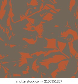 Brush Strokes Tropical Leaf seamless pattern design for fashion textiles, graphics and crafts