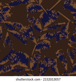 Brush Strokes Tropical Leaf seamless pattern design for fashion textiles, graphics and crafts