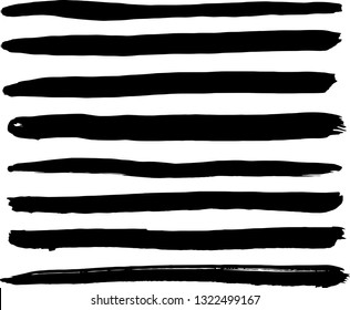 Brush strokes vector elements