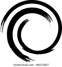 Brush strokes vector. Grunge Banners, Insignias,stamps,Icons, Labels and Badges. Retro shapes for Emblems.Circle Frame Design.