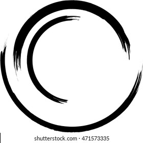 Brush strokes vector. Grunge Banners, Insignias,stamps,Icons, Labels and Badges. Retro shapes for Emblems.Circle Frame Design.
