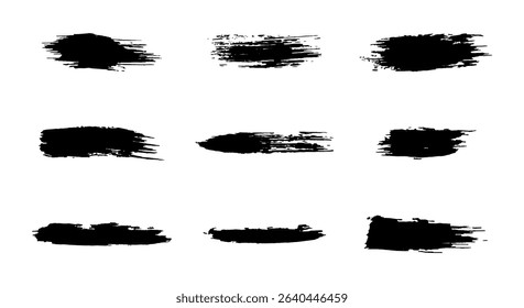 Brush strokes, Vector ink painting.