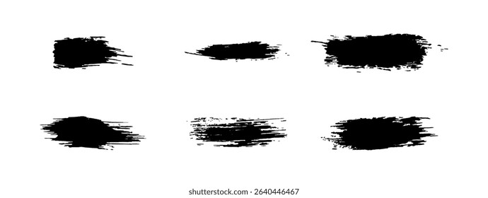 Brush strokes, Vector ink painting.