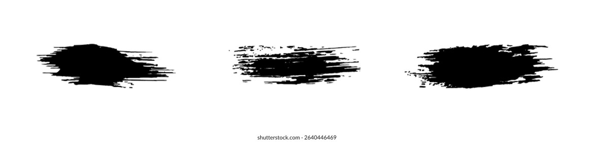Brush strokes, Vector ink painting.