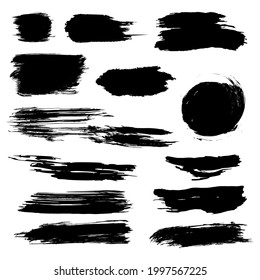 Brush strokes vector isolated on white background. easily editable eps.