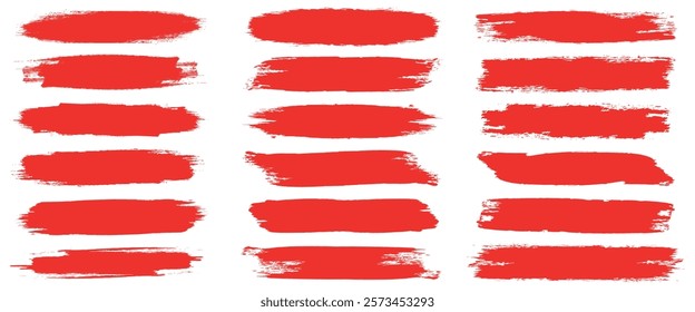 Brush strokes vector. line, texture, grunge frame or background collection. Paintbrush collection. Grunge design elements. Dirty texture banners. Painted rectangles and long strokes,