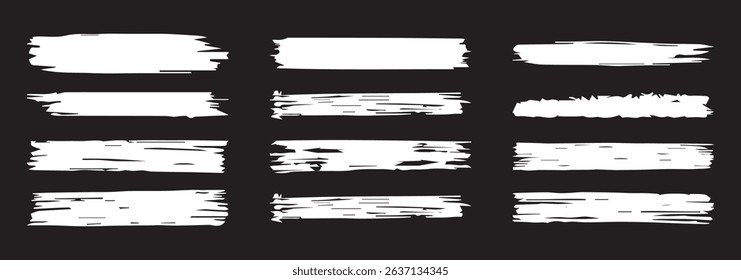 Brush strokes vector. Paint, ink brush, brush strokes, brushes, lines, frames, buttons, grungy rough grunge thick paint line texture. Brush line set.