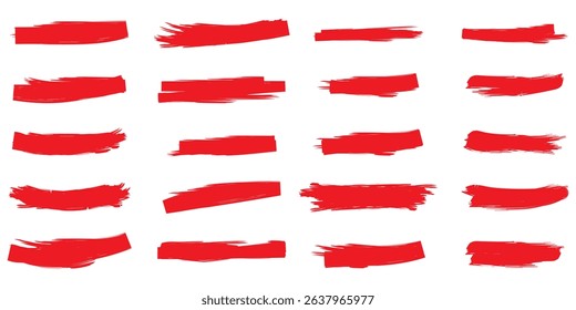 Brush strokes vector. Paint, ink brush, brush strokes, brushes, lines, frames, buttons, grungy rough grunge thick paint line texture. Brush line set. Set of text boxes. Paintbrush collection. eps 10