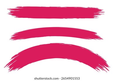 Pinselstriche, Vektor. Farbe, Pinsel, Pinselstriche, Pinsel, Linien, Rahmen, Knöpfe, grungy rauer Grunge, dicke Mallinie Textur. Pinselsatz.