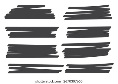 Pinselstriche, Vektor. Farbe, Pinsel, Pinselstriche, Pinsel, Linien, Rahmen, Knöpfe, grungy rauer Grunge, dicke Mallinie Textur. Pinselsatz