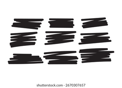 Pinceladas Vector. Pintura, pincel de tinta, pinceladas, pinceles, líneas, marcos, Botones, grunge grueso grueso grunge textura de línea de pintura. Conjunto de líneas de pincel