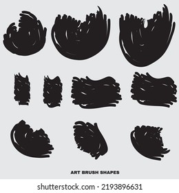 Brush strokes, Vector paint brush set, brush stroke template