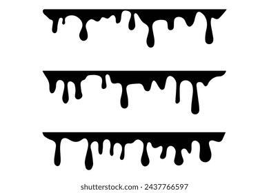 Pinceladas. Conjunto de pinceles vectoriales, plantillas de pinceladas. Elementos de diseño Grunge. Cuadros de texto largos. Banners de textura sucia. Objetos pintados sucios.
