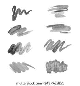 Brush strokes. Vector paintbrush set, brush strokes templates. Grunge design elements. Long text boxes. Dirty distress texture banners. Grungy painted objects.