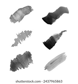 Brush strokes. Vector paintbrush set, brush strokes templates. Grunge design elements. Long text boxes. Dirty distress texture banners. Grungy painted objects.