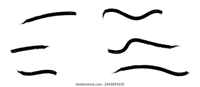 Brush strokes. Vector paintbrush set, brush strokes templates. Grunge design elements. Long text boxes. Dirty distress texture banners. set of grunge artistic brush strokes