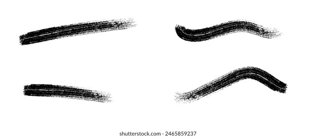 Brush strokes. Vector paintbrush set, brush strokes templates. Grunge design elements. Long text boxes. Dirty distress texture banners. set of grunge artistic brush strokes