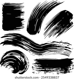 Brush strokes Vector paintbrush set