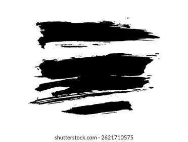 Brush strokes. Vector paintbrush set. Grunge design elements.