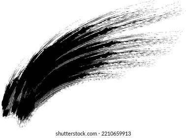 Brush strokes. Vector paintbrush templates. vector black line, grunge brush strokes ink paint isolated on white background