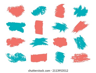 Pulsaciones de pincel. Pinceles vectoriales. Elementos de diseño gruesos