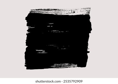Image vectorielle des traits de pinceau. Arrière-plan rectangle peint. Zone de texte texturée Abstrait. illustration de conception grunge Horizontale avec texture de grain