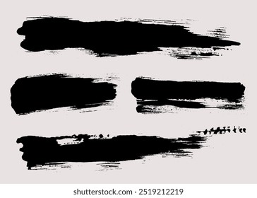 Brush strokes vector. Painted rectangles collection. Grunge long text boxes or textured backgrounds set.

The images are created without the use of any artificial intelligence software at any stage