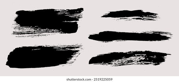 Brush strokes vector. Painted rectangles collection. Grunge long text boxes or textured backgrounds set.

The images are created without the use of any artificial intelligence software at any stage