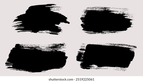 Brush strokes vector. Painted rectangles collection. Grunge long text boxes or textured backgrounds set.

The images are created without the use of any artificial intelligence software at any stage