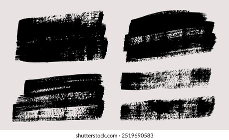 Brush strokes vector. Painted rectangles collection. Grunge long text boxes or textured backgrounds set.

The images are created without the use of any artificial intelligence software at any stage