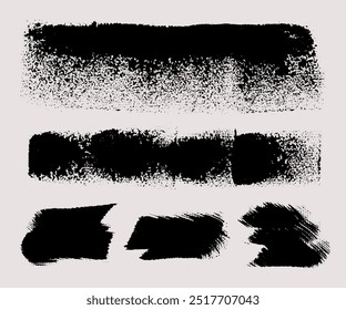 Brush strokes vector. Painted sponge rectangles collection. Grunge text boxes or textured backgrounds set.

The images are created without the use of any artificial intelligence software at any stage