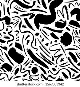 Brush Strokes Vector Seamless Pattern Lines Stock Vector (Royalty Free ...