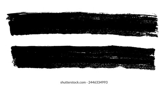 Brush strokes vector. Set of text boxes. Paintbrush collection. Grunge design elements. Dirty brush texture banners. Rectangular painted objects