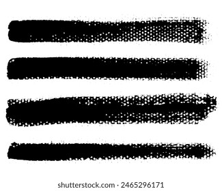 Brush strokes vector. Set of text boxes. Paintbrush collection. Grunge design elements. Dirty texture banners. Painted rectangles, long and diagonal strokes