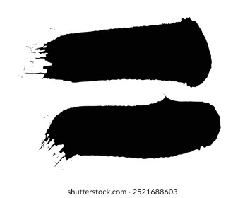 Brush strokes vector. Set of text boxes. Paintbrush collection. Grunge design elements. Dirty texture 