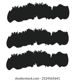 Brush strokes vector. Set of text boxes. Paintbrush collection. Grunge design elements. Dirty texture banners. Painted rectangles and long strokes
