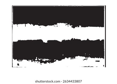 Vetor de traçados de pincel. Conjunto de caixas de texto. Coleção Paintbrush. Elementos de design Grunge. Bandeiras de textura de pincel sujo. Objetos pintados retangulares
