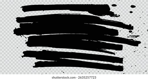 Brush strokes vector. Set of text boxes. Paintbrush collection. Grunge design elements. Brush texture banners. Painted round, circle,  arts modern