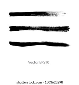 pincel traza fondo acuarela. Pintura negra del vector
