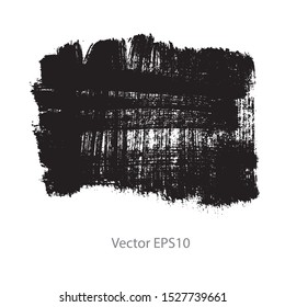 brush strokes watercolor background. Vector black paint