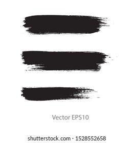 pincel traza fondo acuarela. Pintura negra del vector