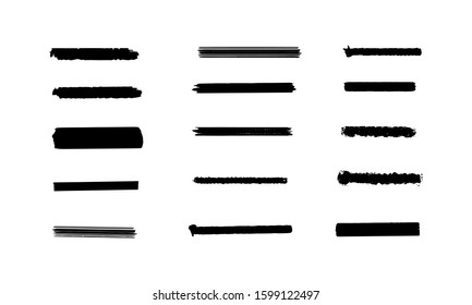 brush strokes watercolor background Vector black paint
