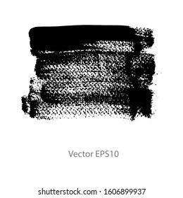 brush strokes watercolor background. Vector black paint