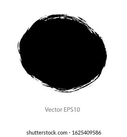 brush strokes watercolor background. Vector black paint