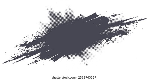 brush strokes watercolor background. Vector black paint