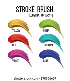 Brush strokes watercolors