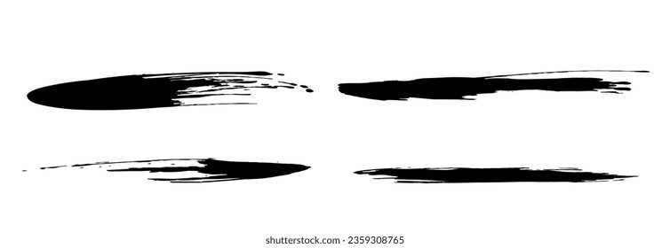 Brush strokes written in ink. hand drawn texture.