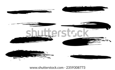 Brush strokes written in ink. hand drawn texture.